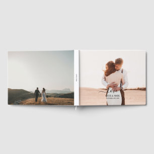 Livro De Visitas Casamento de Script de Amor com Memória Fotográf