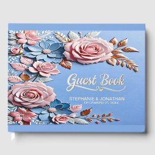 Livro De Visitas Casamento de Serenidade e Rosa de Praia