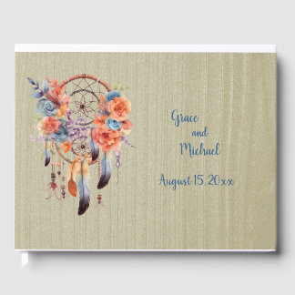 Livro De Visitas Casamento de Sonho de Boho Fantástico