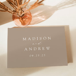 Livro De Visitas Casamento de Taupe Moderno Elegante