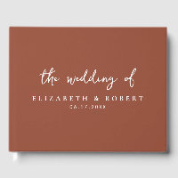 Casamento de Terracotta com Script Elegante Simple