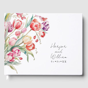 Livro De Visitas casamento de tulipas d'água