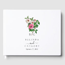 Livro De Visitas Casamento de Verão de Hibiscus Tropical Watercolor