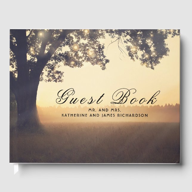 Livro De Visitas Casamento de Verão do Sonho de Árvore Russo (Frente)