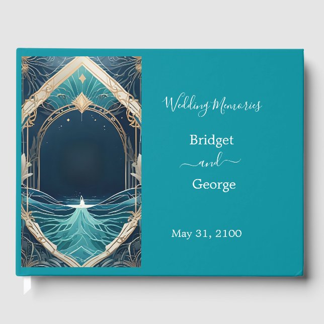 Livro De Visitas casamento de vibe na costa azul (Frente)