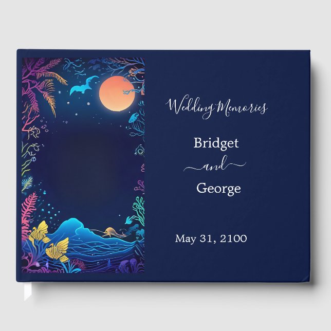 Livro De Visitas casamento de vibe na costa azul (Frente)