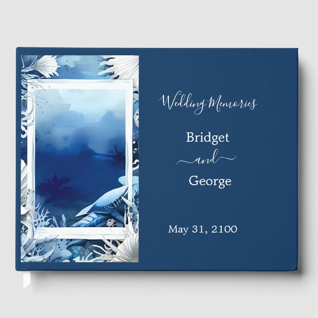 Livro De Visitas casamento de vibe na costa azul (Frente)