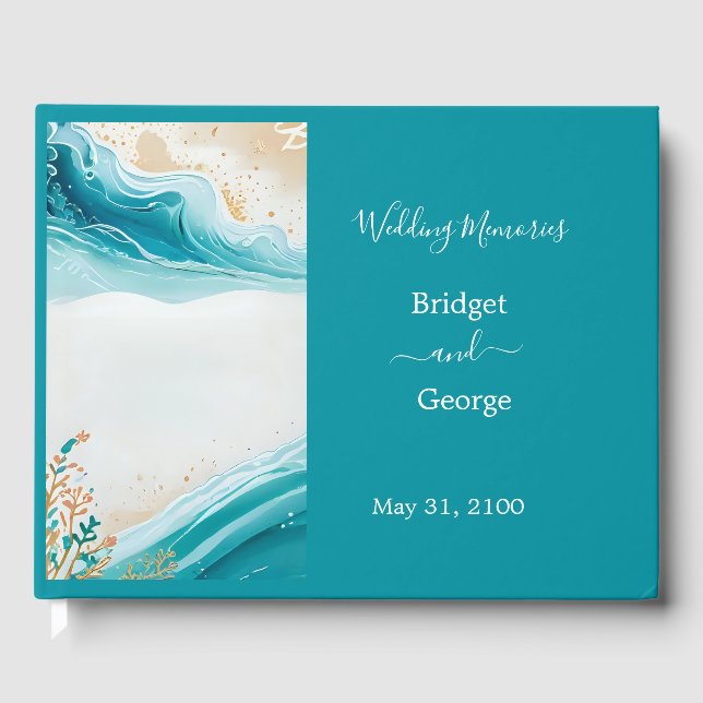 Livro De Visitas casamento de vibe na costa azul (Frente)