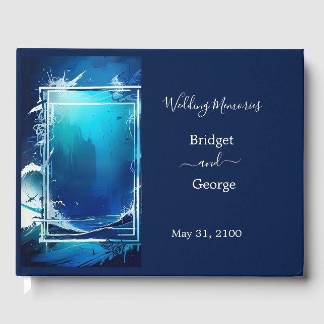 Livro De Visitas casamento de vibe na costa azul (Frente)