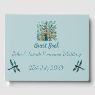 Livro De Visitas Casamento do Campo da Dragonfly Peacock