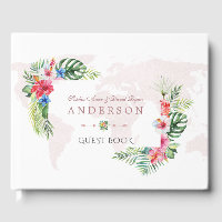 Casamento do Mapa Mundial das Flores Tropicais Ele