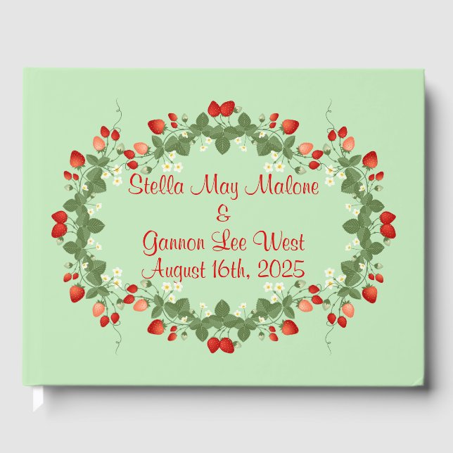 Livro De Visitas Casamento dos Morangos do Verão Inteiro (Frente)