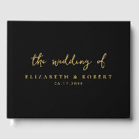 Casamento Dourado de Script Elegante Simples
