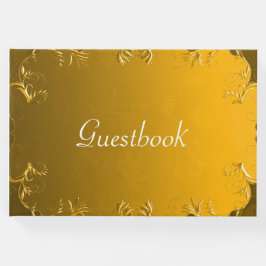 Livro De Visitas Casamento Dourado elegante