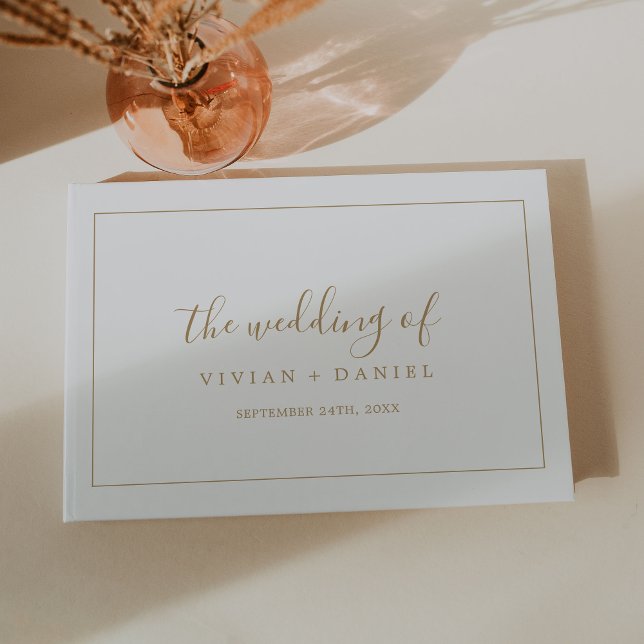 Livro De Visitas Casamento Dourado minimalista (Criador carregado)