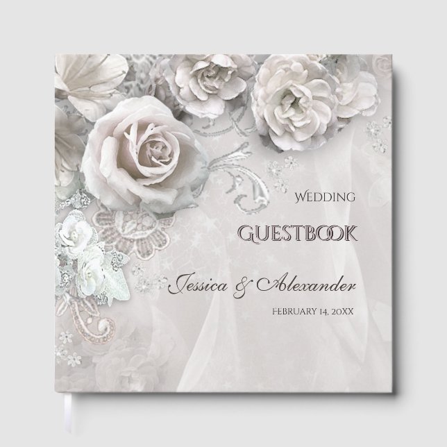 Livro De Visitas Casamento elegante (Frente)