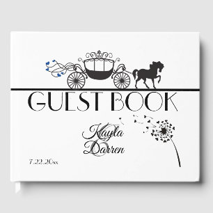 Livro De Visitas Casamento Elegante de Cavalo e Buggy