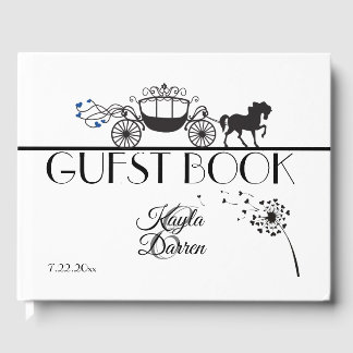 Livro De Visitas Casamento Elegante de Cavalo e Buggy