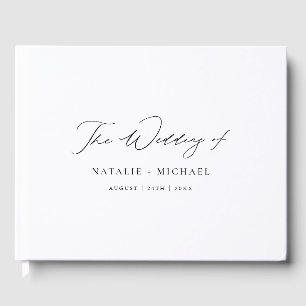 Livro De Visitas Casamento Elegante De Script Simples Moderno