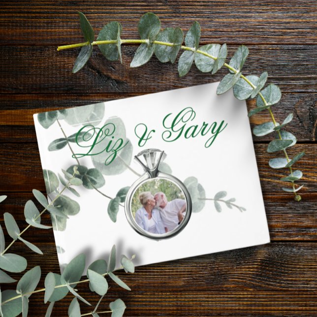 Livro De Visitas Casamento Elegante Eucalyptus Greenery (Criador carregado)