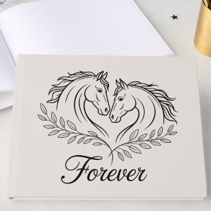 Livro De Visitas Casamento Elegante Ocidental de Cavalo Russo do Pa