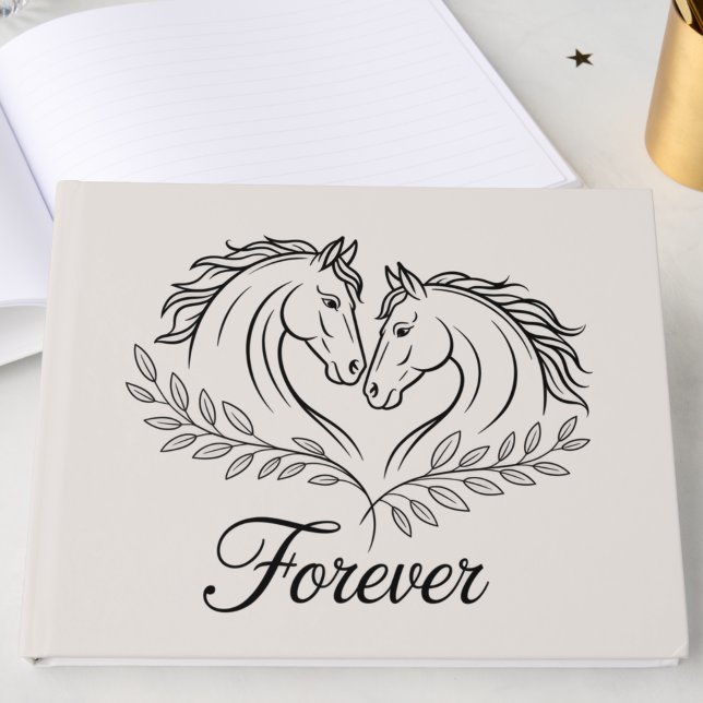 Livro De Visitas Casamento Elegante Ocidental de Cavalo Russo do Pa (Criador carregado)