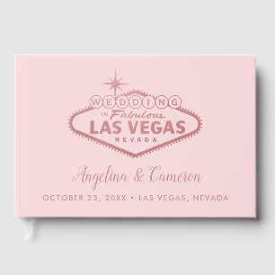 Livro De Visitas Casamento Elegante Rosa Dourado Rosa Las Vegas