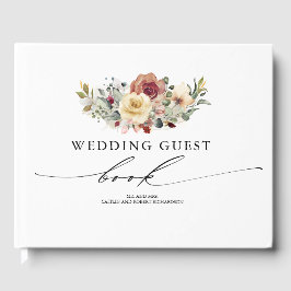 Livro De Visitas Casamento Elegante Rustic Bloom Floral Fall