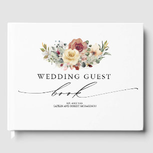 Livro De Visitas Casamento Elegante Rustic Bloom Floral Fall