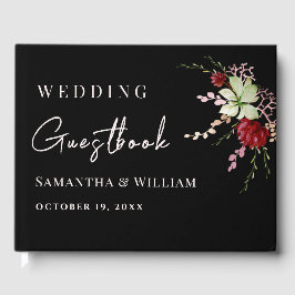 Livro De Visitas Casamento Elegante Rustic Boho Wildflower