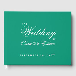 Livro De Visitas Casamento Esmeralda Verde Simples Roteiro 