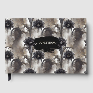 Livro De Visitas Casamento Estilo Gótico Escuro