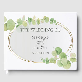 Livro De Visitas Casamento Eucalyptus Modern Springtime