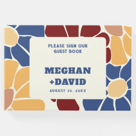 Livro De Visitas Casamento Floral Chic Groovy Boho