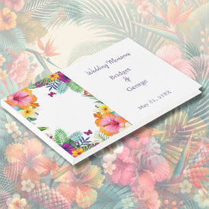 Livro De Visitas Casamento Floral Colorida Haveria tropical