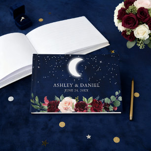 Livro De Visitas Casamento Floral das Estrelas de Casamento Celesti