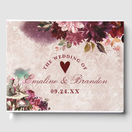 Livro De Visitas Casamento Floral de Alice no País das Maravilhas