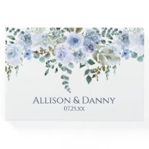 Casamento Floral de Cor de Água Azul e Marinho Cla