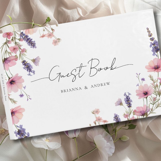 Livro De Visitas Casamento Floral específico do cliente (Customer specific Floral Wedding Guest Book)