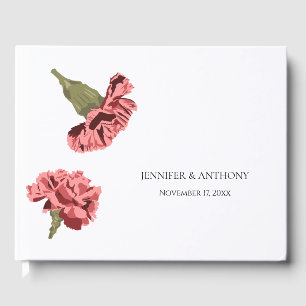 Livro De Visitas Casamento Floral Moderno Luxe-Crônica