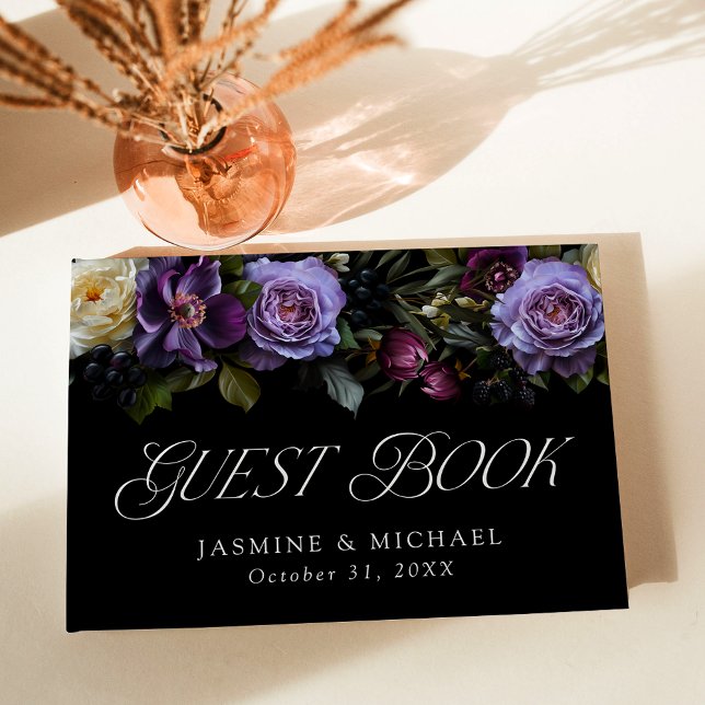 Livro De Visitas Casamento Floral Moody Gothic (Criador carregado)
