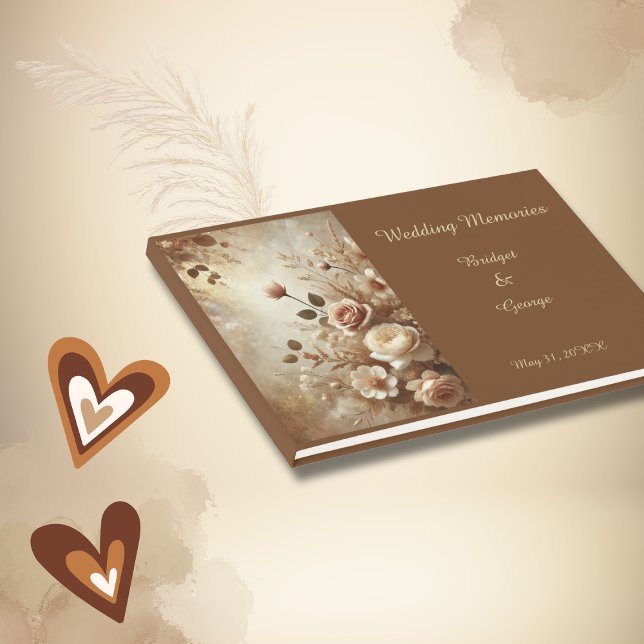 Livro De Visitas Casamento Floral Romântico Dreamy (Criador carregado)