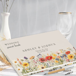 Livro De Visitas Casamento Floral Rustic Wildflower Fall and Summer