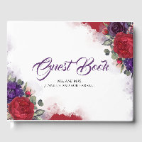 Casamento Floral Vermelho e Roxo de Plum