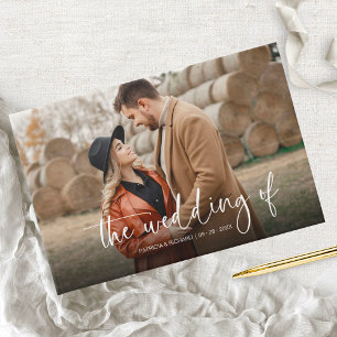 Livro De Visitas Casamento Foto Casal Caligrafia Moderna