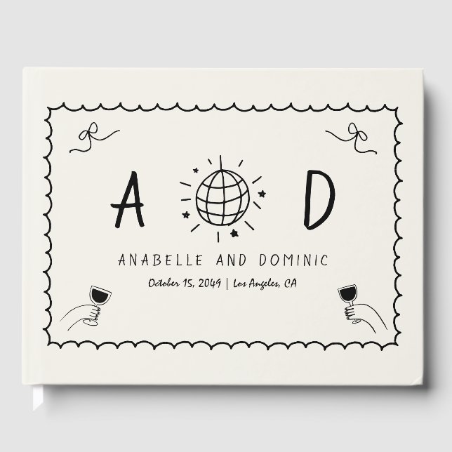 Livro De Visitas Casamento Francês Manuscrito Manuscrito (Frente)