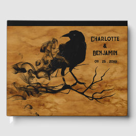 Livro De Visitas Casamento Gótico Negro