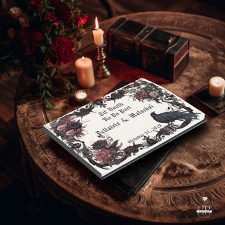 Livro De Visitas Casamento Gótico Raven Rosewood