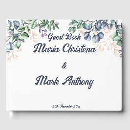 Livro De Visitas Casamento Harmonia de Flores Silvestres