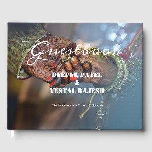 Livro De Visitas Casamento índio com Henna Fotografia